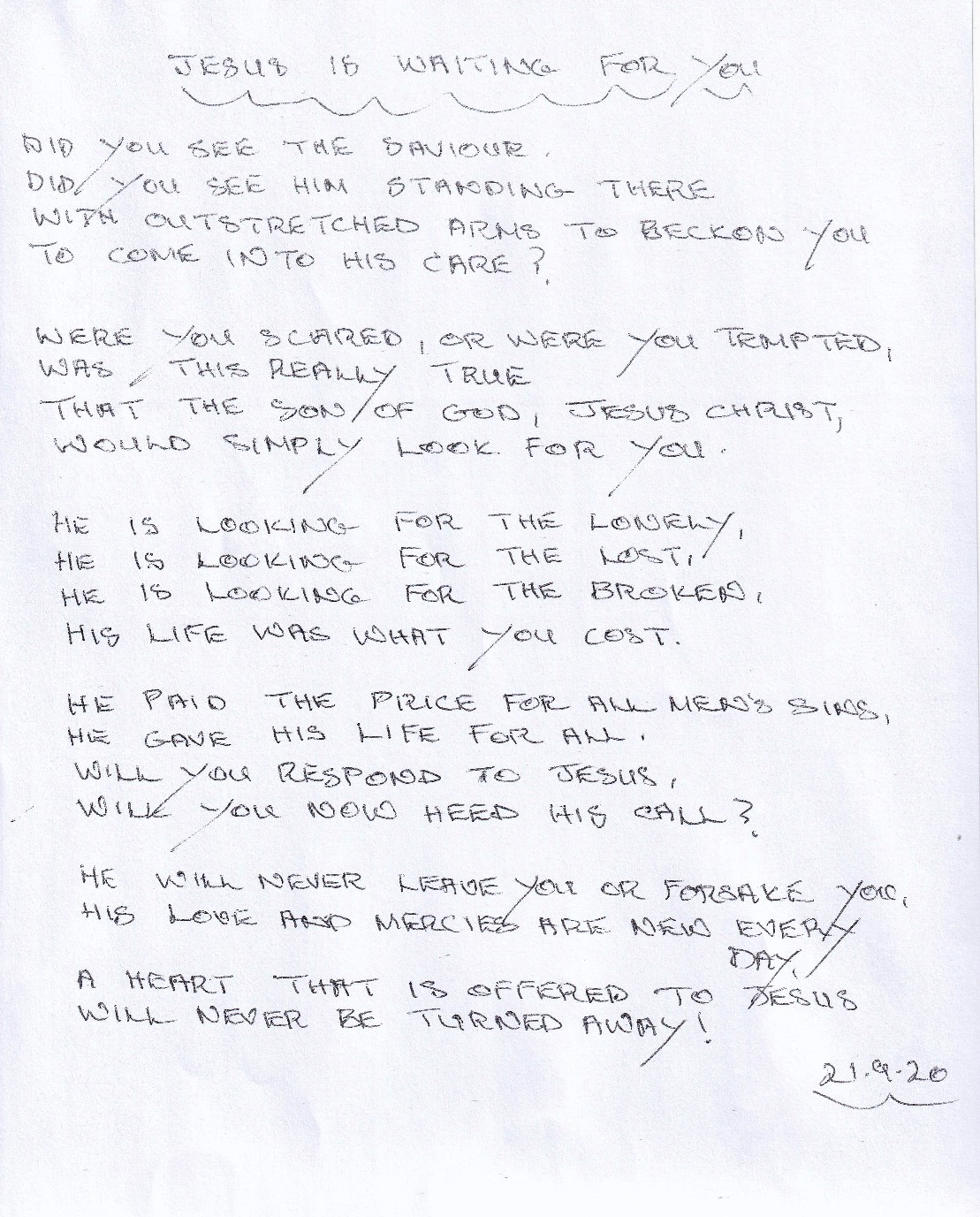 poem, spiritual, religious, christian, waiting Jesus
